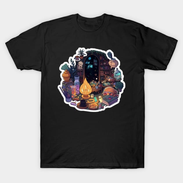 The Magicians Room - Wizard & Witch Series T-Shirt by SLMGames